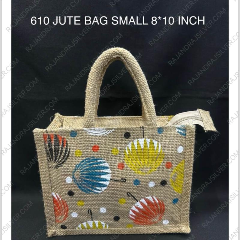 Jute Bag Small 8*10 Inch (Assorted Colour) (610)