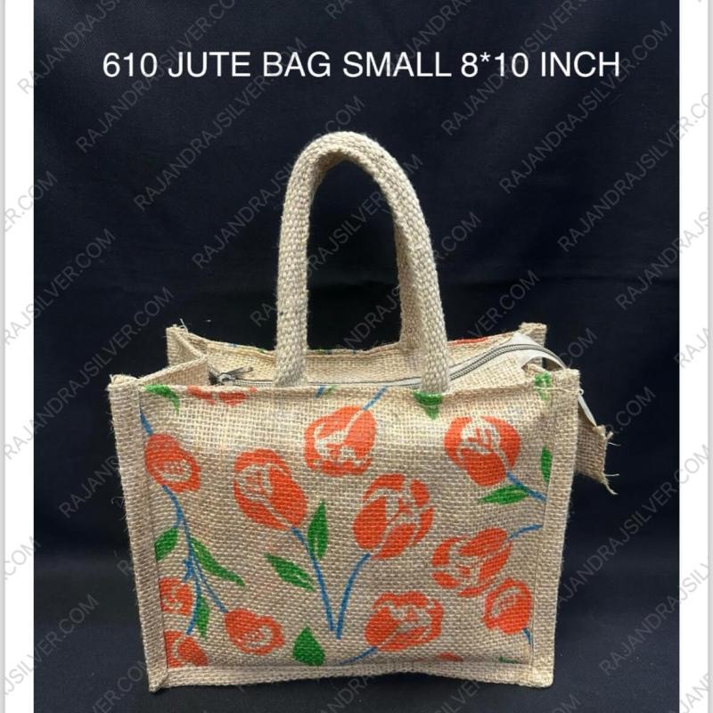 Jute Bag Small 8*10 Inch (Assorted Colour) (610)
