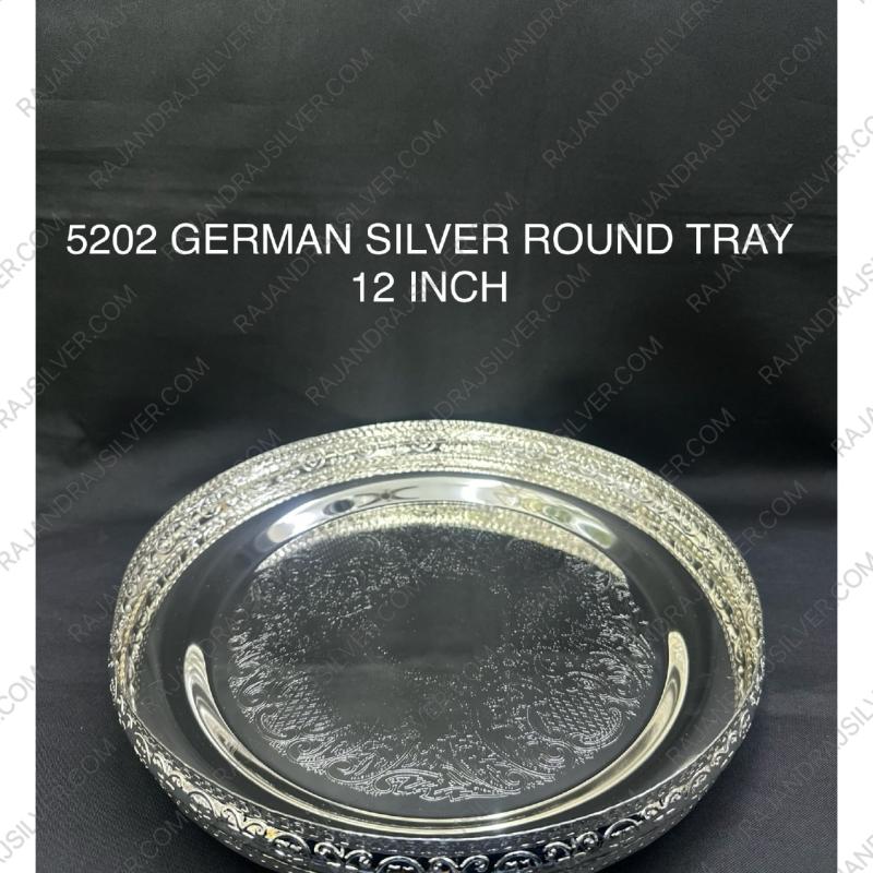 GERMAN SILVER ROUND 12 INCH TRAY (5202)
