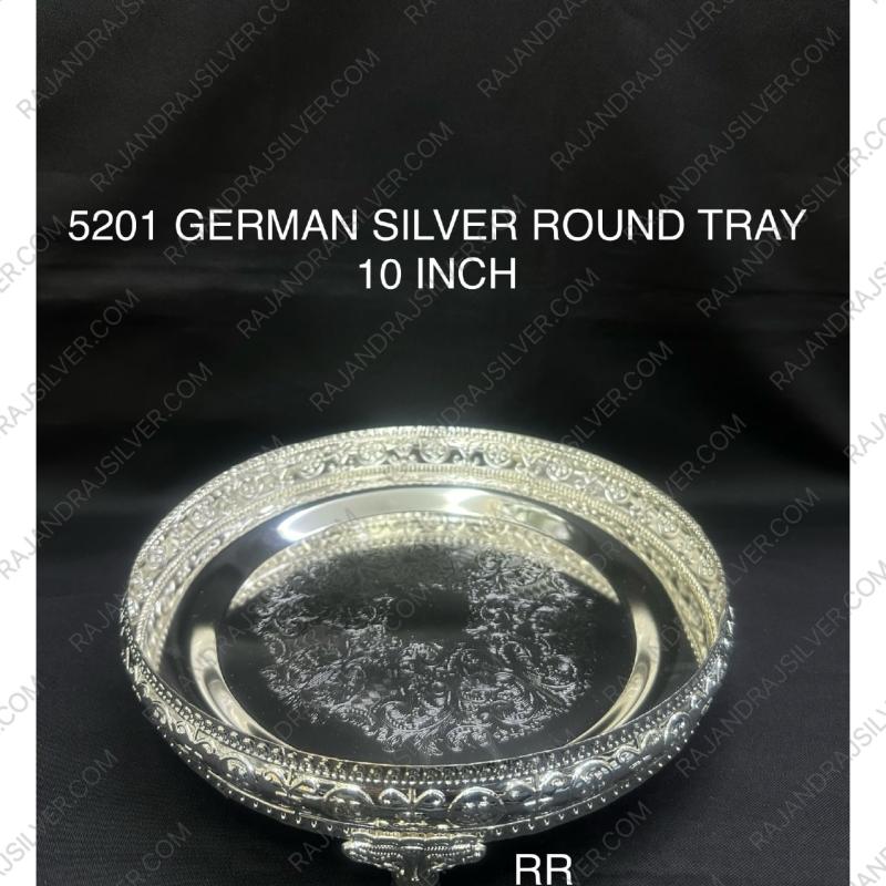 German Silver Round Tray 10 Inch (5201)