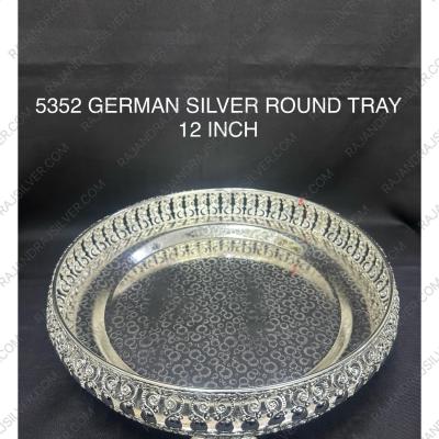 GERMAN SILVER ROUND 12 INCH TRAY (5352)