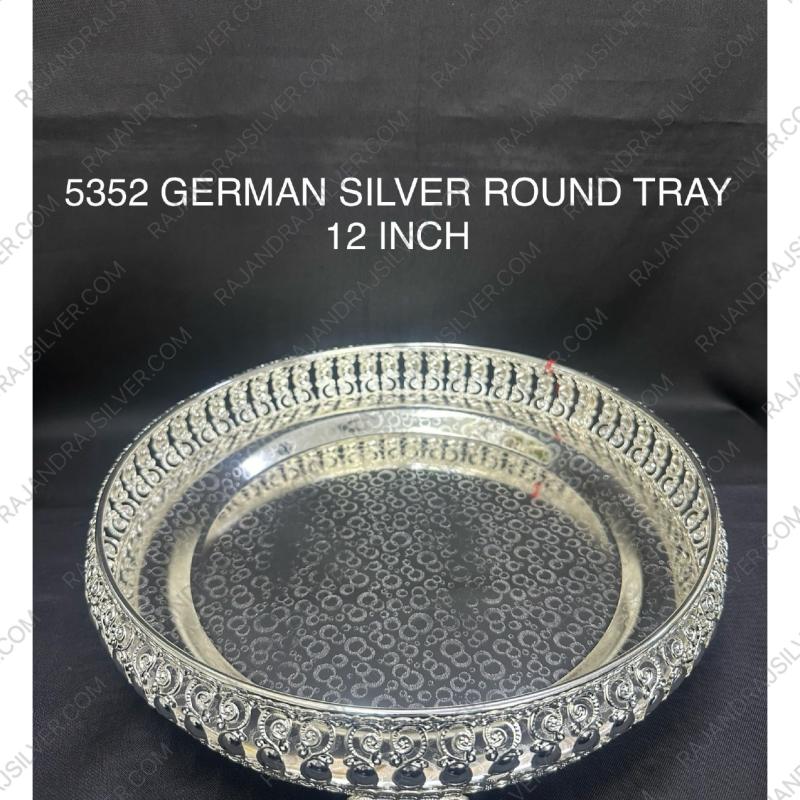 GERMAN SILVER ROUND 12 INCH TRAY (5352)