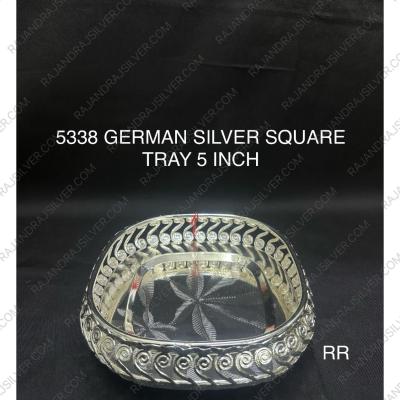 GERMAN SILVER SQUARE 5 INCH TRAY (5338)