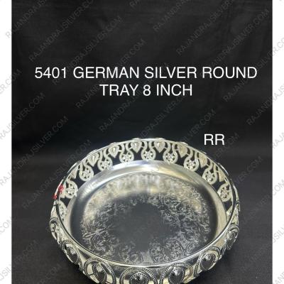 GERMAN SILVER ROUND 8 INCH TRAY (5401)