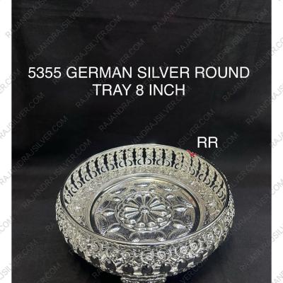 GERMAN SILVER ROUND 8 INCH TRAY (5335)