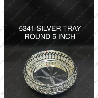 GERMAN SILVER ROUND 5 INCH TRAY (5341)
