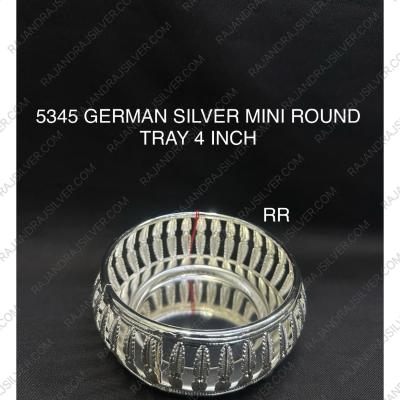 GERMAN SILVER ROUND 4 INCH TRAY (5345)