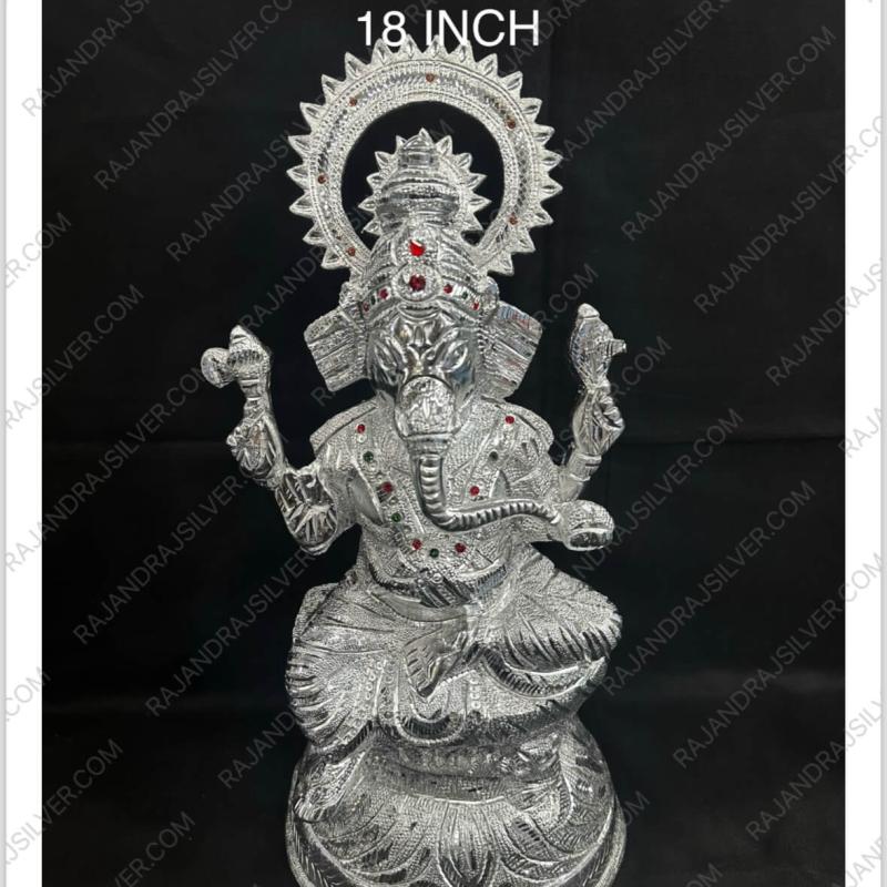 White Metal Ganesh 18 Inch (658)