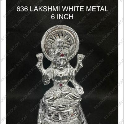 White Metal Laxmi 9 Inch (636)
