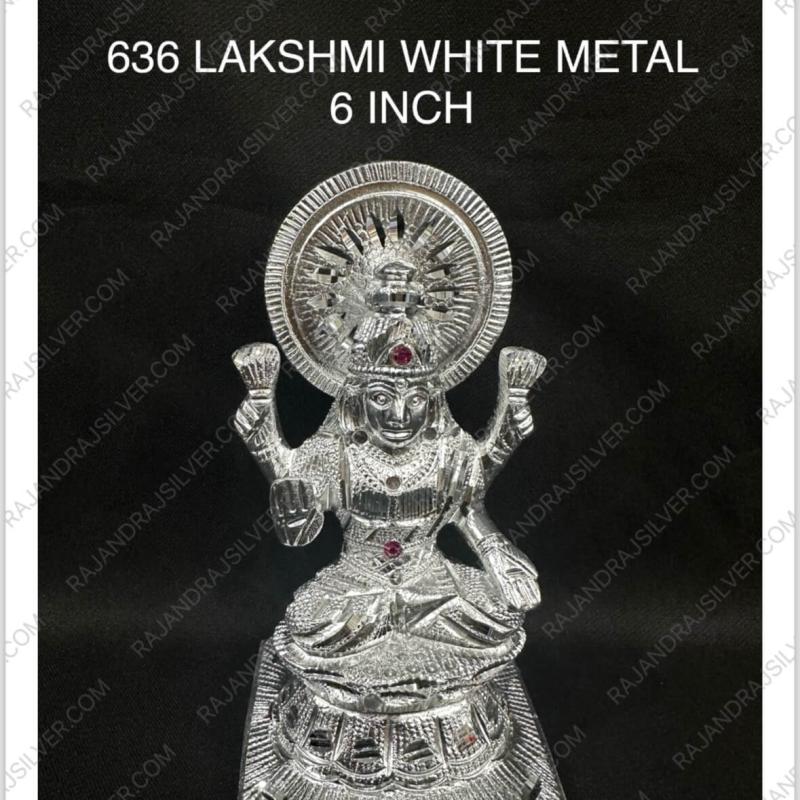 White Metal Laxmi 9 Inch (636)