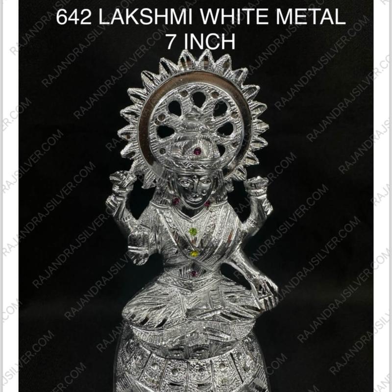 White Metal Laxmi 7 Inch (642)