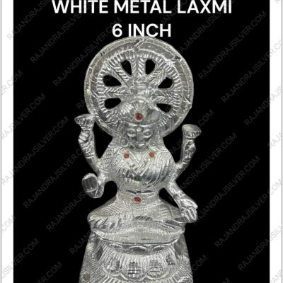 White Metal Laxmi 6 Inch (639)
