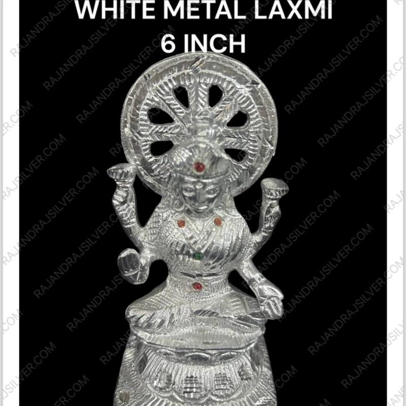 White Metal Laxmi 6 Inch (639)