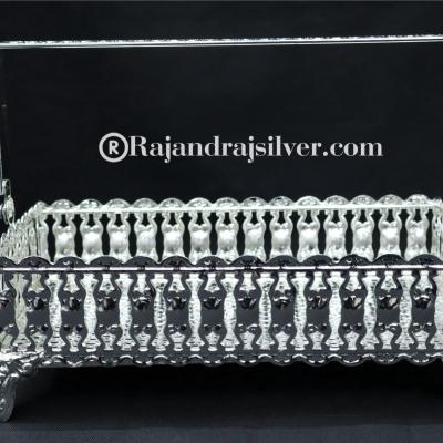 German Silver fruit Handle Basket 9*5 Inch (Silver)