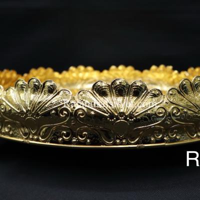 German Silver Round Tray 10 Inch (Gold) 5300