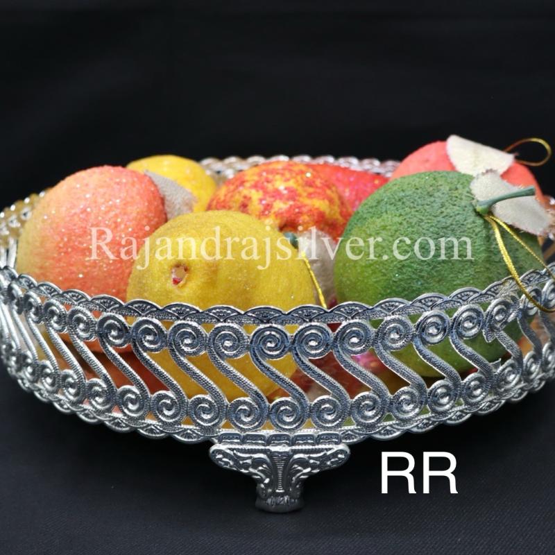 German Silver Round Tray 10 Inch (Silver) 5301