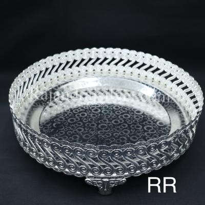 German Silver Round Tray 10 Inch (Silver) 5301