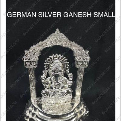 German Silver Unique Ganesh 4 Inch (Single)