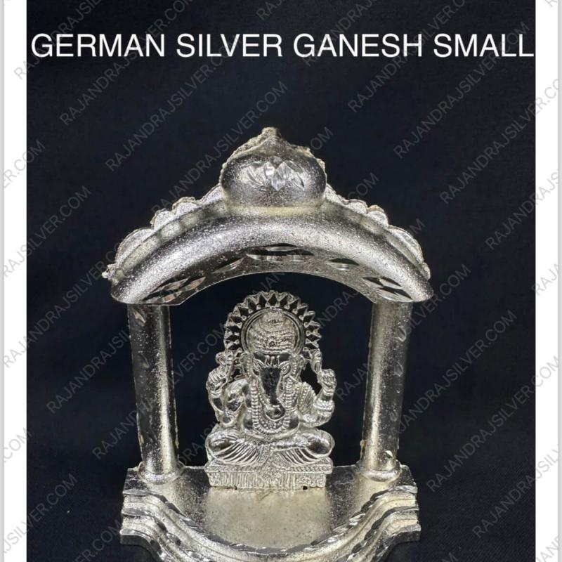 German Silver Unique Arch Ganesh 4 Inch (Single)