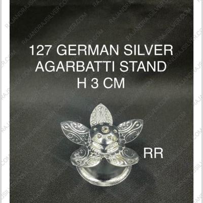 German Silver Agarabti Stand H 3 Cm (127)