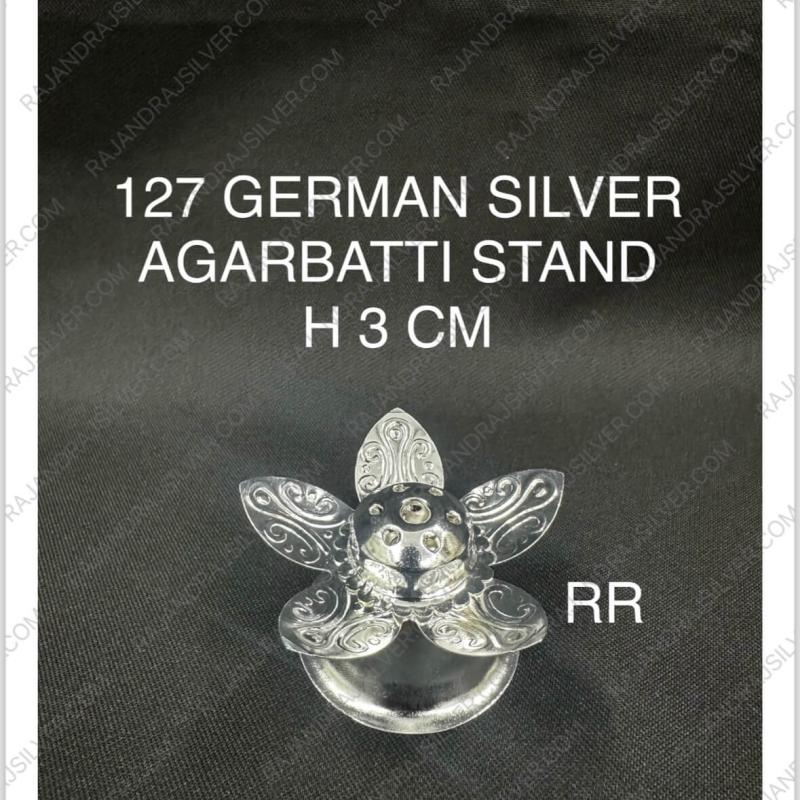 German Silver Agarabti Stand H 3 Cm (127)