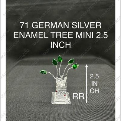 German Silver Enamel Tusli Tree Mini 2.5 Inch (71)