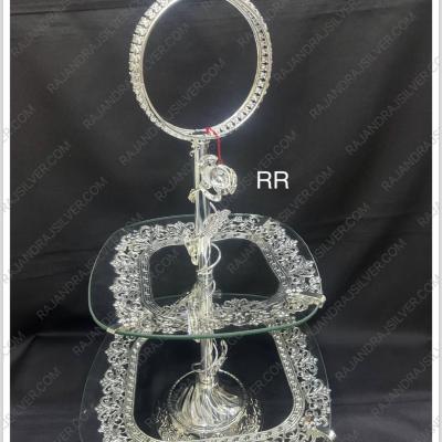 German Silver Unique Fruit Platter 2 IN 1 (2 Layer) (6089)