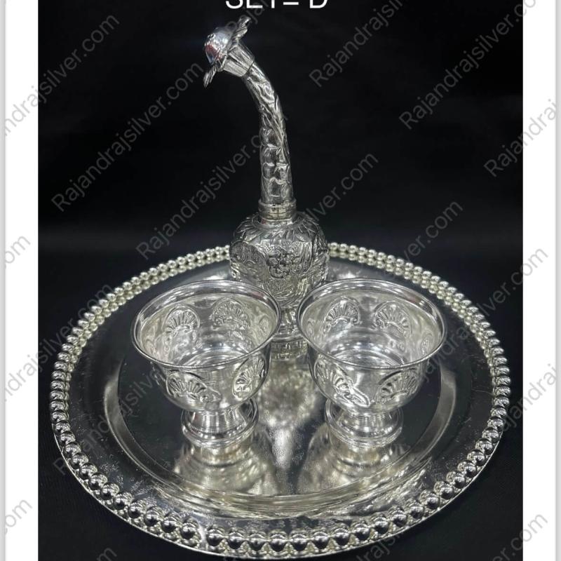 German Silver Nelangu 4 Pcs Set Combo (5044 -D)