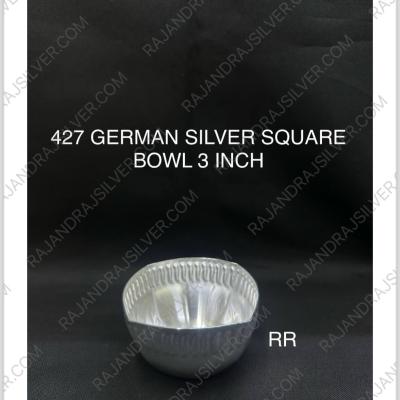 German Silver Square Bowl 3 Inch (Square) (427)