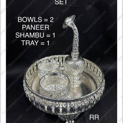 German Silver Nelangu 4 Pcs Set Combo (7001)