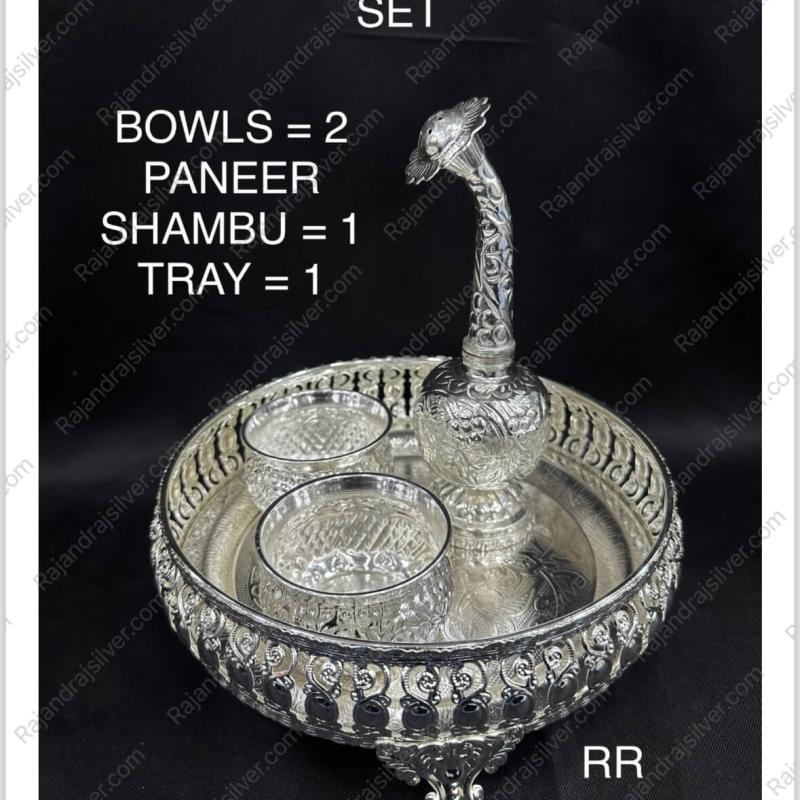 German Silver Nelangu 4 Pcs Set Combo (7001)