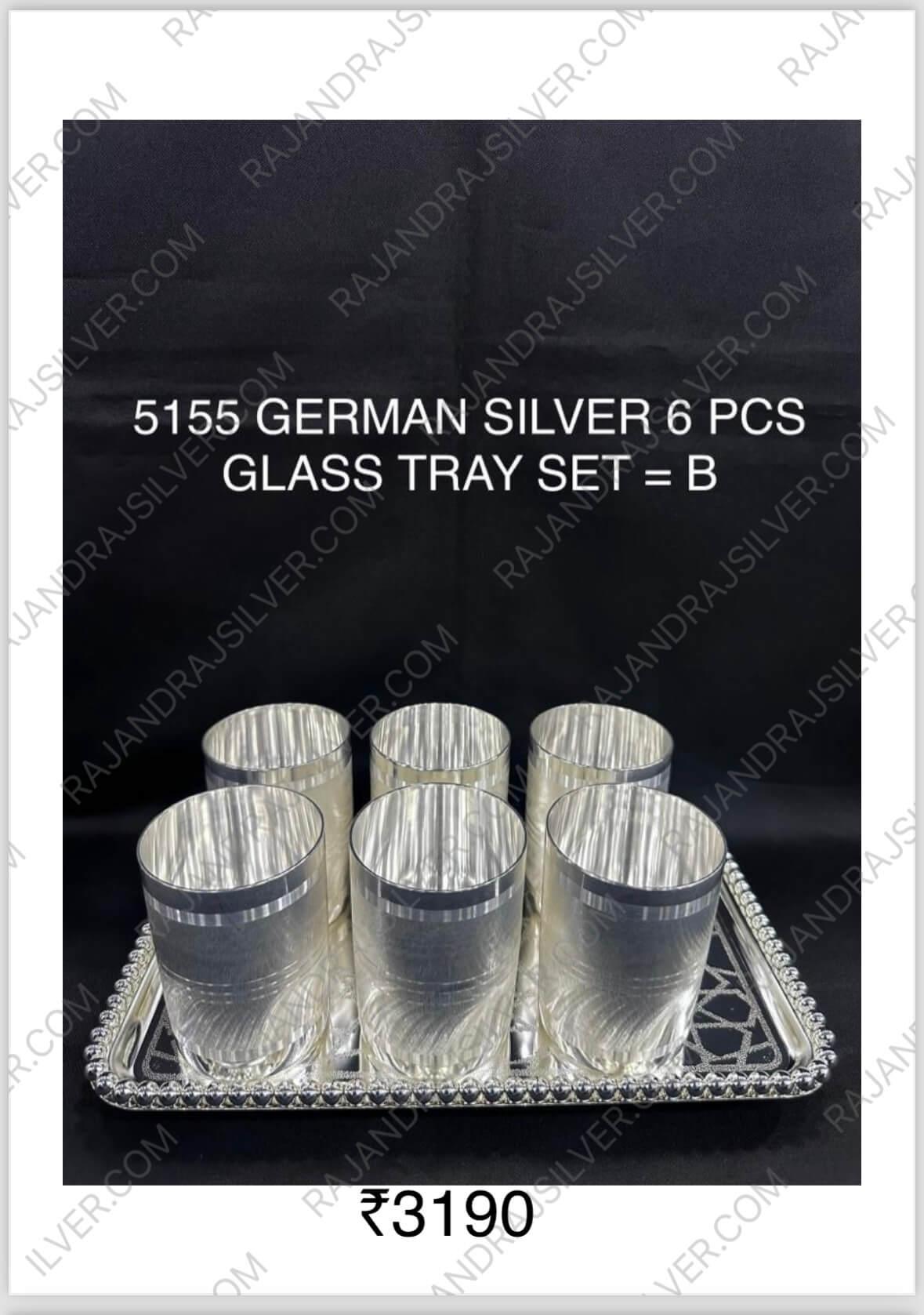 German Silver Glass Set Combo