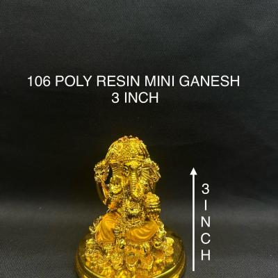 Poly Resin Small Ganesh 3 Inch (106)