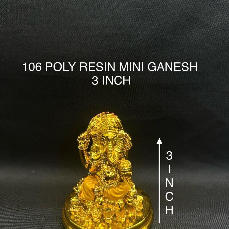 Poly Resin Small Ganesh 3 Inch (106)