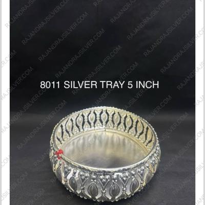German Silver Elegant Small Round Tray 5 Inch (8011)