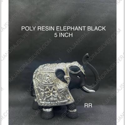 Poly Resin Elephant 5 Inch (Black)