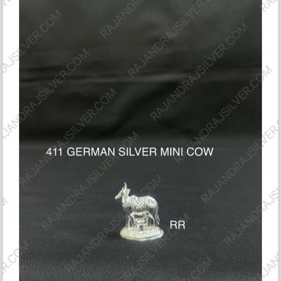 German Silver Unique Mini Cow (411)