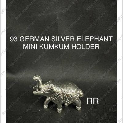 German Silver Mini Elephant Kumkum Holder (93)